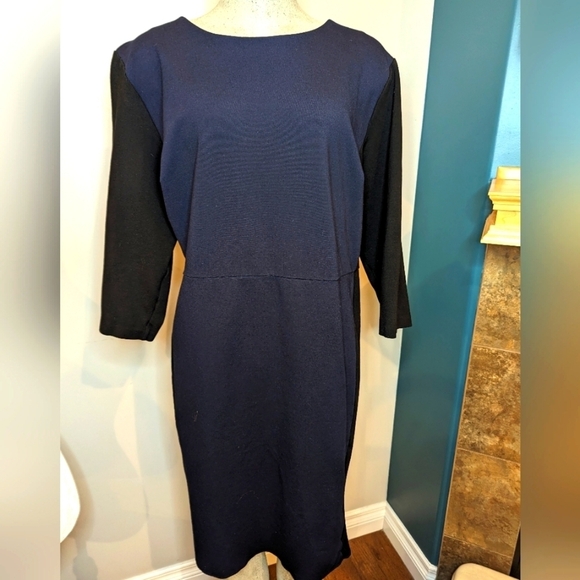 Talbots form fitting colour block Sheath dress, plus size 20W - Picture 9 of 12